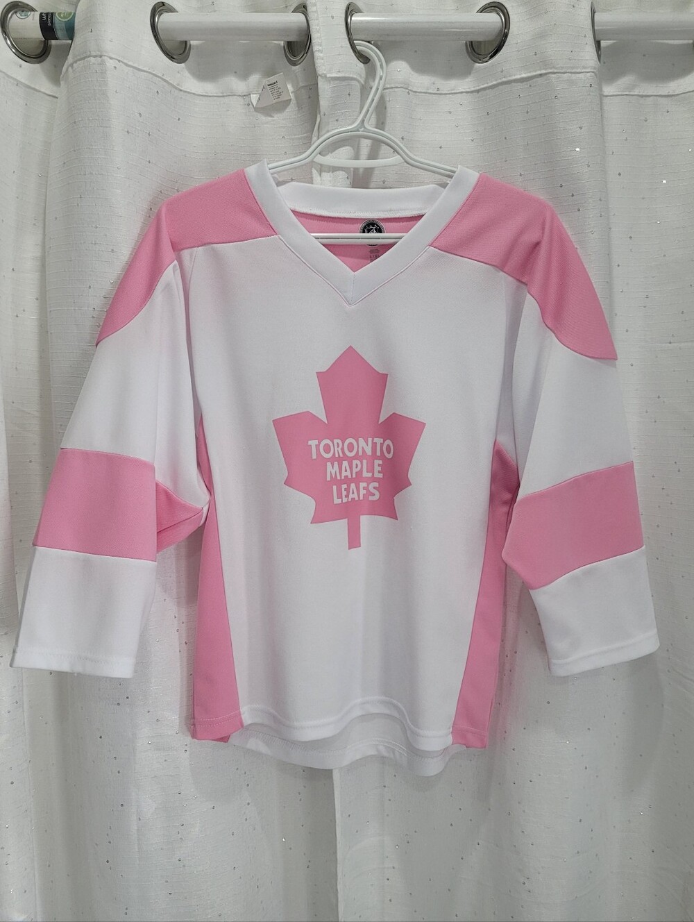 GIRLS TORONTO MAPLE LEAFS PINK NHL LICENSED HOCKEY JERSEY YOUTH-L/XL